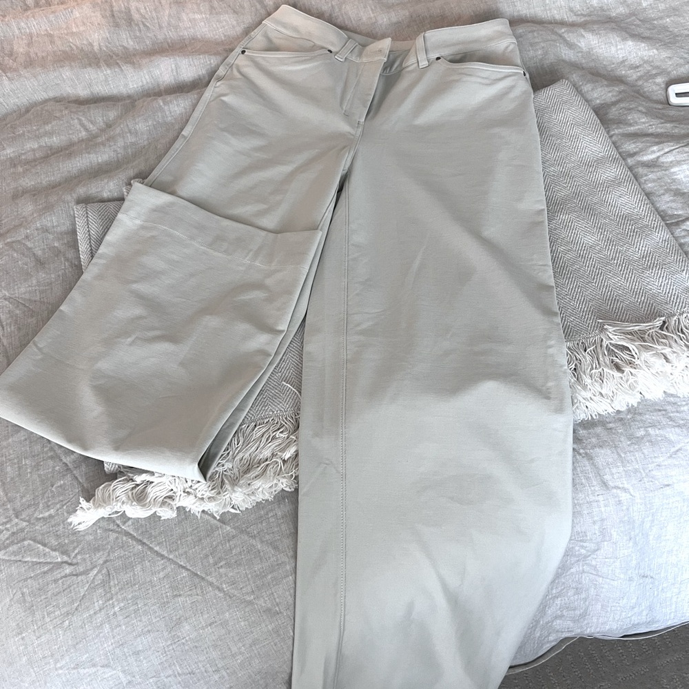 Lululemon City Sleek 5 Pocket High-Rise Wide-Leg Pant Full-Length in Bone